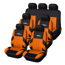 Conjunto de fundas de asiento de coche, Protector Universal de tela de poliéster para la mayoría de coches, 7 Uds., 6 colores 2024 - compra barato