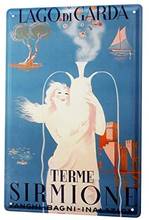 Tin Sign  Decor Plaques 30 x 40 cm Holiday Travel Agency Lake Garda Italy 2024 - buy cheap