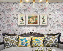 Papel de parede com foto personalizada 3d, fundo de parede em aquarela com flores para sala de estar, quarto e mural em papel de parede 3d 2024 - compre barato