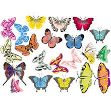 Наклейки на одежде красивыми бабочками экологичные, одежда наклейки моющиеся Diy футболка в полоску Термальность Transfersgirl любовь 2024 - купить недорого