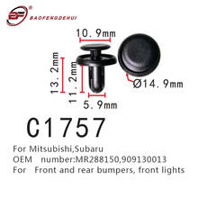 Clips posicionadores de luces delanteras para coche Mitsubishi Subaru, hebilla de parachoques delantero y trasero, MR288150 909130013 2024 - compra barato
