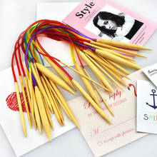 18pcs/lot 40cm Bamboo Knitting Needles Set Tube Circular Carbonized Multi-color Knitting Needles DIY Sewing Tools Accessories 2024 - buy cheap