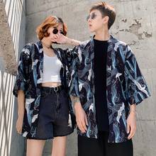 Kimonos woman 2019 Japanese kimono cardigan cosplay shirt blouse for women Japanese yukata female couples matching clothing 2024 - buy cheap