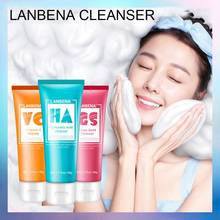 LANBENA Hyaluronic Acid Facial Cleanser Face Wash Foam Face Cleansing Face Scrub Moisturizing Oil Control Shrink Pore TSLM2 2024 - buy cheap