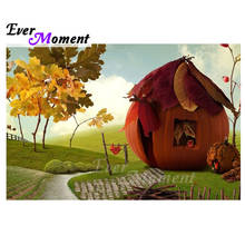 Ever Moment-pintura con diamantes de imitación, decoración para el hogar hecha a mano, casa, árbol, calabaza, bordado, ASF2049 2024 - compra barato