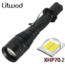 Litwod-linterna táctica LED Z20 Original CREE XLamp XHP70.2, 32w, 3200lm, lente de zoom XHP50, batería 18650 2024 - compra barato