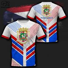 Plstar cosmos 2021 porto rico bandeira emblema nova moda masculina/feminina t-shirts 3d impresso verão de manga curta topo streetwear estilo-19 2024 - compre barato