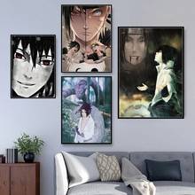 Pinturas en lienzo de Anime de Sasuke Uchiha para decoración moderna del hogar, impresiones en HD modulares de Japón, imágenes geniales, póster de arte de pared enmarcado, 4 Uds. 2024 - compra barato