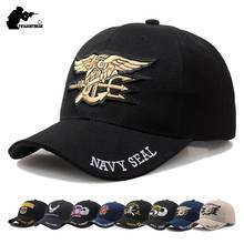 US NAVY SEALs-gorra de béisbol ejército para hombre y mujer, gorro de sol informal bordado de alta calidad, talla ajustable, caqui, negro, KH2 2024 - compra barato