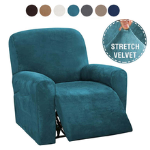 Capa de cadeira reclinável de veludo de pelúcia 1 peça capas reclináveis para o grande protetor de móveis de luxo grosso macio 2024 - compre barato