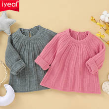 IYEAL 2020 Baby Girl Sweater Spring O-Neck Knitted Sweaters Chidlren Outwear Baby Girls Clothes Infant Girl Cotton Coat 0-24M 2024 - buy cheap