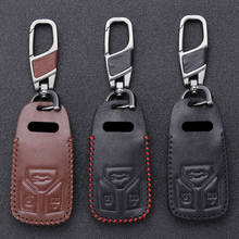 Genuine Leather Car Key Case Cover For AUDI A4L A6L A4 B6 B7 B8 B9 A3 8P 8V A6 C6 4F Q3 Q8 Q5 Q7 TT MK1 Key Ring Fob Accessories 2024 - buy cheap