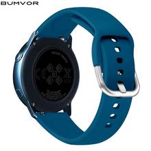 Ремешок силиконовый для смарт-часов Galaxy watch active, оригинальный спортивный сменный Браслет для Samsung Galaxy watch, 20 мм 2024 - купить недорого