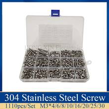 1110pcs/Set Stainless Steel M3 Socket Head Cap Screws and Nuts Flat Washer Assortment Kit with Tweezer 2024 - buy cheap