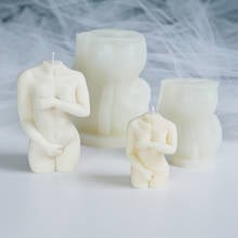 Shy Female Body Silicone Candle Plastic Moulds Diy Gypsum Naked Body Plaster Crafts Mold Handmade Soap Making Home Decoration 2024 - buy cheap