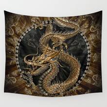 Tapete de parede de pentagrama de dragão, cobertor, toalha de praia, tapeçaria de ioga, decoração de casa, piquenique 2024 - compre barato