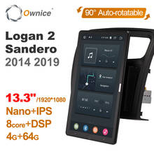 Auto Rotatable 1920*1080 13.3" Ownice Android 10.0 Car Multimedia for Renault Logan 2 Sandero 2014 2019 Symbol Car Auto Radio 2024 - buy cheap