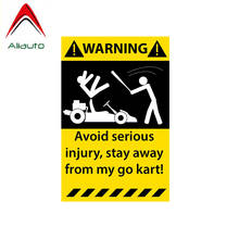 Aliauto Warning Car Sticker Creative Avoid Serious Injury Go Kart Warning Decal Accessories PVC for Suzuki Jimny Subaru,12cm*8cm 2024 - buy cheap