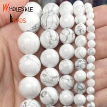 3-12mm Natural Howlite White Turquoises Stone Beads Round Spacer Loose For Jewelry Making Diy Handmade Bracelet Accessories 2024 - buy cheap