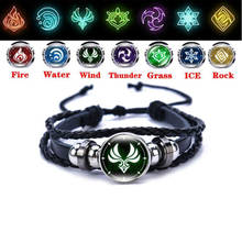Genshin Impact Eye of God Element Wind Water Ice Thunder Fire Luminous Accessories Cosplay  Jewelry Gift Xiao Diluc Bracelet 2024 - buy cheap