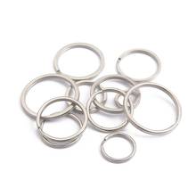 10pcs/lot 20 25 28 30 35mm Stainless Steel Round Split Keychain Key Ring Connector Findings for DIY Key Chain Making Accessories 2024 - buy cheap