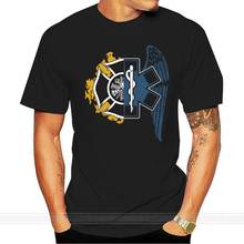 Элегантная футболка с изображением пожарного Emt Ems Wing 2Xl 3Xl 4Xl 13Xl хлопковая Футболка мужская летняя модная футболка европейский размер 2024 - купить недорого