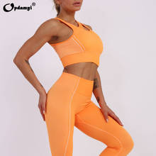 Woman Sportwear Yoga Legging Set Seamless Gym Set Crop Top Vest Workout High Waist Yoga Pants Outfit Fitness Set Gym Clothing 2024 - buy cheap