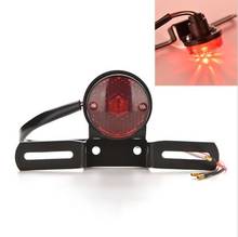 1PC Motorcycle Brake Rear License Plate Bracket Tail Light New Universal 12V Red Lens Motorcycle Tail Light 2024 - buy cheap