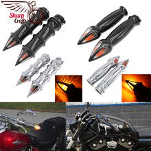 Motorcycle Handlebars LED Turn Signal Light End Hand Grips For Harley Davidson Honda Magna 250 Suzuki Kawasaki Yamaha DS400 2024 - buy cheap