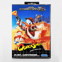Cartão de jogo md 16 bit, capa com caixa de varejo para sega mega drive quack_2 2024 - compre barato