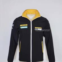 Moletom para motociclismo de fleece com zíper, jaqueta de equipe de corrida, cor preta, amarela, com capuz 2024 - compre barato