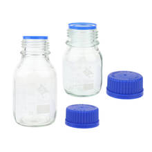 2 Pcs Reagent Storage Bottle Clear High Hardness Glass Graduated Screw Cap 250/100ml 2024 - buy cheap