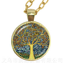 Cabala Necklace Tree of Life Glass Cabochon Sweater chain Accessories For Women Girl Jewelry Creative Pendant 2024 - buy cheap