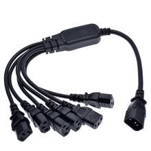 Enchufe macho IEC 320 C14 a cable de alimentación divisor tipo Y hembra 6XC13, C14 a 6 x C13, salida de 6 vías, 60cm de longitud 10A 250V 2024 - compra barato