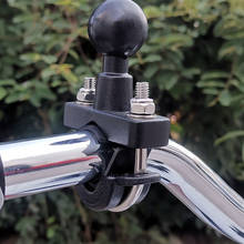 U-образный зажим из нержавеющей стали, крепление на руль мотоцикла, велосипедное основание с 1 дюймовым шариковым креплением для сотового телефона Gopro для Garmin 2024 - купить недорого