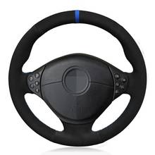 Car Steering Wheel Cover Hand-stitched Black Soft Suede For BMW M Sport E36 1996-2000 E39 1995-2001 M5 1998-2000 E38 2024 - buy cheap