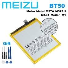 Meizu-bateria 100% original, bt50, cabo da versão direita, 3050mah, para meizu metal, m57a, m57au, ma01, meilan, m1 + ferramentas grátis 2024 - compre barato