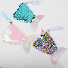 2019 Hot Sale Mermaid Tail Sequins Hand Purse Child Girls Coin Purses Bag Small Wallet 2024 - buy cheap