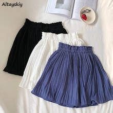 Mini Skirts Women Summer Chiffon Folds All-match Minimalists College Solid 3 Colors Sexy Dance Ladies Fashion Ulzzang Party Ins 2024 - buy cheap