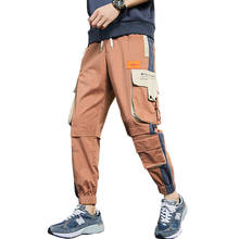 2022 Spring Men Cargo Pants Cotton Drawstring Joggers Trousers Ankle Length Male Casual Pants NXP10 2024 - buy cheap