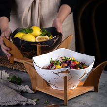 Бытовые площади фруктовый салат миска для перекуса фрукты посуда Творческий Керамика мраморная десерт чаша Кухня ресторанные принадлежности 2024 - купить недорого