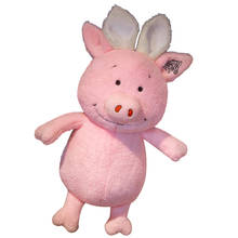 Милая розовая свинка Перси, плюшевая игрушка, мягкая набивная мультяшная зверушка с кроличьими ушками, свинка, Детская кукла, подарок, декор для комнаты 2024 - купить недорого