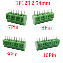 Conector de bloque de terminales de tornillo PCB, KF128-2.54mm, 7P, 8P, 9P, 10 pines, 150V, 6A, 26-18AWG, paso de Cable, 2,54mm, 5 unids/lote 2024 - compra barato