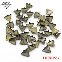 1000 peças rebites de alta qualidade com três garras de rebite 12/16mm metal bronze espinho rebites para couro acessórios punk aderência para roupas 2024 - compre barato