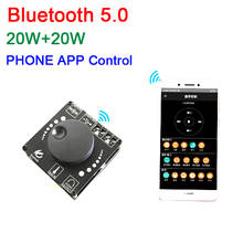 20W+20W Bluetooth 5.0 Stereo Digital Power Amplifier Board AMP Adjustable volume DC 12V 24V AUX USB Smart PHONE APP Control 2024 - buy cheap