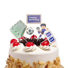 5pcs/set Cake Topper Foottball Soccer Sports DIY Cake Cupcake Toppers Boys Men Happy Birthday Party Wedding Dessert Decor Flags 2024 - buy cheap