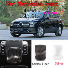 ABS Chrome/Carbon Fiber Central Control Armrest Decorative Cover Trim For Mercedes Benz GLE GLS Class W167 X167 350 450 2019-20 2024 - buy cheap