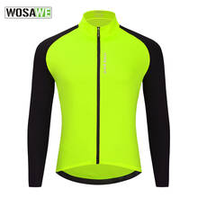 WOSAWE-maillot de ciclismo para hombre, camisa de manga larga para deportes al aire libre, a prueba de viento, transpirable, Color a juego 2024 - compra barato