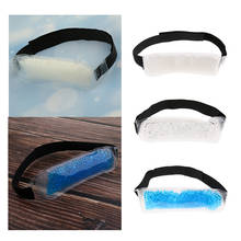 Contas de gel reutilizáveis em micro-ondas, para compressa quente e fria, dor muscular, pacote de gelo transparente, azul e branco 2024 - compre barato