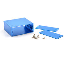 1 peça-caixa de alumínio azul para instrumentos pcb, caso de compartimento eletrônico de projeto 50*58*24mm 2024 - compre barato